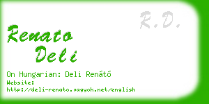 renato deli business card