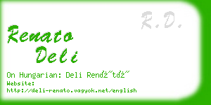 renato deli business card